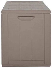 barna PP rattan kerti tárolóláda 270 L