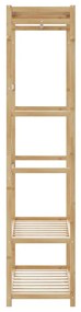 bambusz ruhaállvány polcokkal 80x40x175 cm
