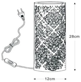 Lucide 13511/01/31 - Asztali lámpa KANT 1xE14/25W/230V