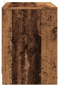 antik fa színű szerelt fa TV-szekrény 102 x 37,5 x 52,5 cm