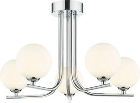 Dar Lighting modern mennyezeti lámpa cradle fehér csiszolt króm darcra5450-02