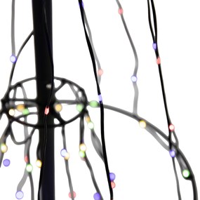 Karácsonyi állólámpa fekete fa 150 cm LED RGB-vel, időzítővel IP44 - Ugoku