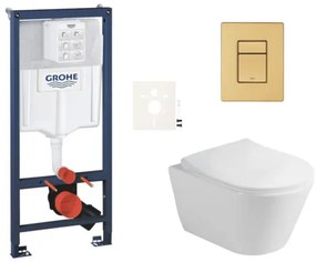 Függő WC szett világos falakhoz / falra szerelhető Glacera Ava SIKOGRSAVASCGN0