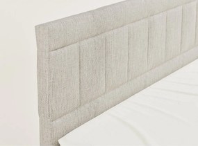 Bézs ágyneműtartós boxspring ágy 200x200 cm Caya – Maison de Rêve