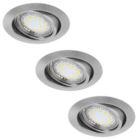 Rabalux 1166 - KÉSZLET 3xLED Beépíthető lámpa LITE 3xGU10/3W/230V