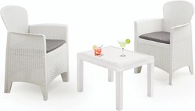 Kerti garnitúra AKITA, 3 részes, fehér I.P.A.E-Progarden