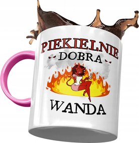 Rózsaszín Bögre Vanda Feleség Barátnő Ajándék Nyomtatott Fotóval