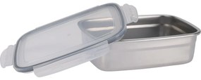 Excellent Houseware Rozsdamentes acél doza műanyagfedéllel 1250 ml, 1,25 l