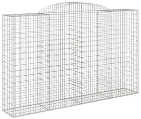 8 db íves horganyzott vas gabion kosár 300x50x180/200 cm