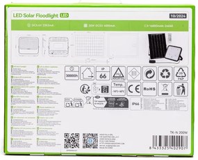 Aigostar - LED RGBW Dimmelhető napelemes reflektor LED/200W/3,4V IP66 + távirányító