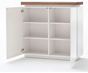 Romina polcos komód lakkozott MDF LED világítással 120 cm