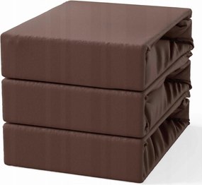 Pamut lepedő gumis 120x200 Barna