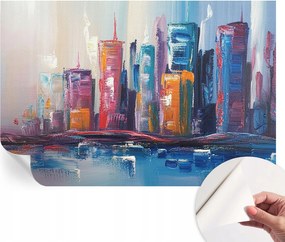 Modern öntapadós fotótapéta Mosható Színes város 104x70 cm