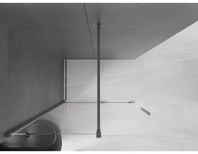 Mexen Velar, tolóajtó a nyílásba Walk-In típusú 150 cm, 8 mm átlátszó üveg, grafit matt, 871-150-000-03-66