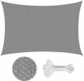 Kerti Napvitorla 300 x 300 CM Sekey Hdpe Szürke