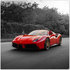 Poszterek 100x100 Piros Ferrari Fura