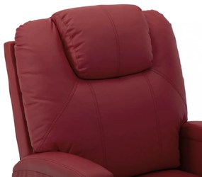 bordó műbőr felállást segítő fotel