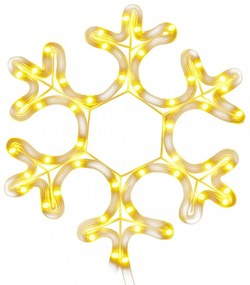 karácsonyi hópehely 48 meleg fehér LED-del 27 x 27 cm