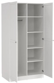 Fehér ruhásszekrény 99x200x62 cm Billund – Tvilum