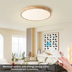 Brilagi - LED dimmelhető lámpatest WOODLINE LED/72W/230V 3000-6000K tölgy átm. 60 cm +távirányító