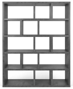Szürke könyvespolc beton dekorral 150x198 cm Berlin – TemaHome