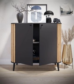 Pure 2 ajtós komód kézműves tölgy/szürke