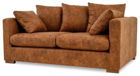 Konyakbarna bőrutánzat kanapé 175 cm Hamburg – Scandic