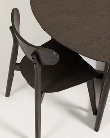 Barna étkezőszék szett tölgyfa dekorral, 2 db-os Safina – Kave Home