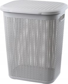 Szennyestartó Kosár Fedéllel Nagy 50L Szürke
