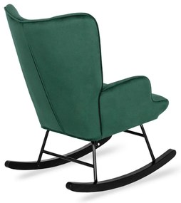 Zöld Hintafotel Bársony Kárpittal. ELIS