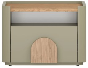 Amilio éjjeliszekrény 50 cm - eukaliptusz / baltic tölgy / natúr tölgy fogantyú