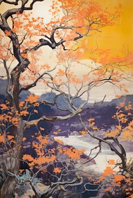 Poszter 67,5x100cm Arany Ősz a tóparton