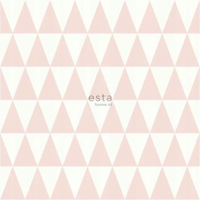 Geometrikus fali tapéta rózsaszín háromszögek Boho Chic 148670 Esta Home