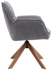 Szürke kárpitozott étkezőfotel szett 2 db-os Marilla – Unique Furniture