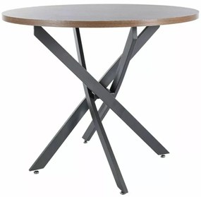 AGIS kerek étkezőasztal dió/fekete 90 cm