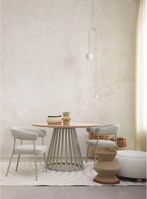 Krémszínű buklé puff Irisha – Bizzotto