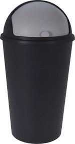 Szemeteskosár fekete fedéllel szürke univerzális 25L 32,5x59,5cm 1db