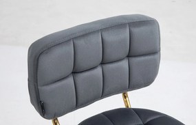 HR636 Grafit modern velúr szék arany lábbal