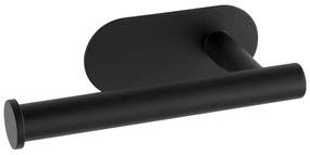 Matt fekete öntapadós rozsdamentes acél fürdőszobai kiegészítő szett Orea – Wenko