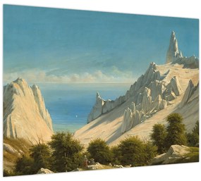 Üveg kép - Georg Emil Libert, View of Sommerspiret, the Cliffs of Møn, reprodukciók (70x50 cm)