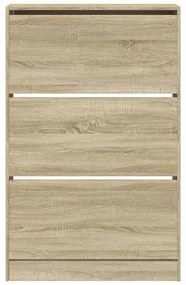 sonoma tölgy színű szerelt fa cipőszekrény 80 x 21 x 125,5 cm