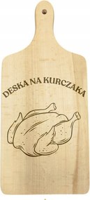 Fa vágódeszka gravírozással Csirke deszka