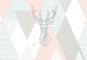 Fotótapéta Szarvas geometria absztrakt minimalizmus pasztell vinil 254x184 +ragasztó