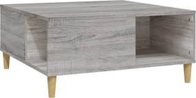 vidaXL szürke sonoma színű szerelt fa dohányzóasztal 80 x 80 x 36,5 cm
