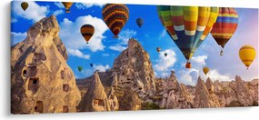 Kép - Hőlégballonok, Kappadókia, Törökország. (120x50 cm)
