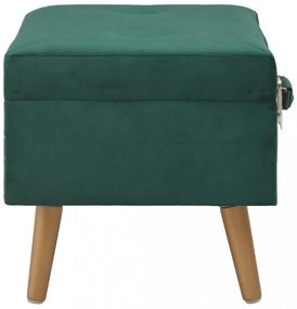 zöld bársony tárolóülőke 40 cm