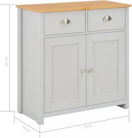 szürke komód 79 x 35 x 81 cm