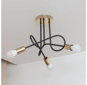 Felületre szerelhető OXFORD csillár 3xE27/15W/230V arany/fekete