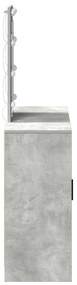 LED világítással ellátott sminktükör Beton Szürke 102x33x135 cm