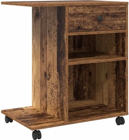 vidaXL Nyomtatóállvány fiókkal Öreg fa 60 x 40 x 68.5 cm Faanyag